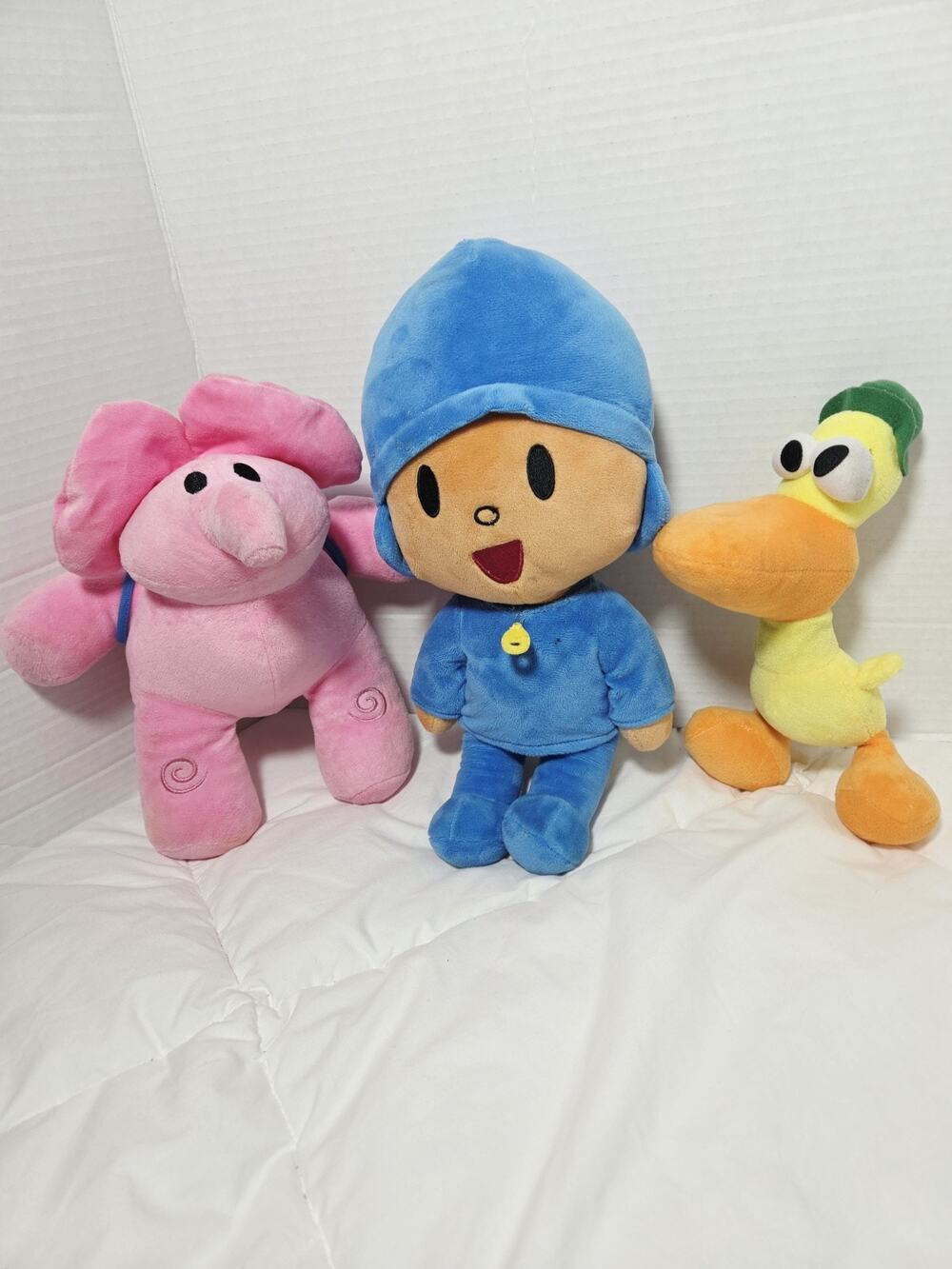 POCOYO Set Of 3 Plush Pato Elly Stuffed Retired Discontinued Plush Retro